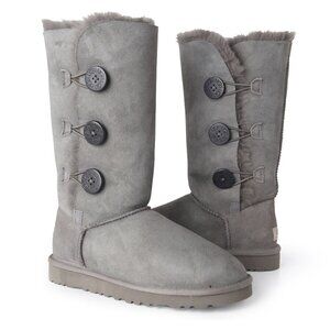 Ugg Gray Button-Accent Boots